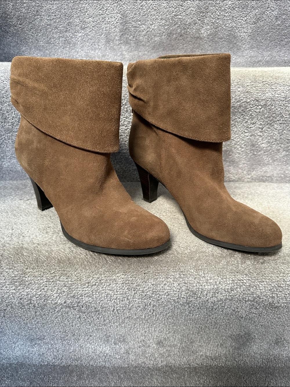 Taupe Suede booties (9)